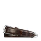 Ralph Lauren Sterling-tipped Alligator Belt Rust