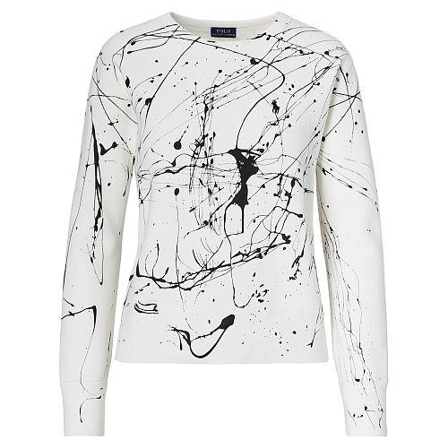 Polo Ralph Lauren Paint-splatter Fleece Pullover Nevis