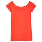 Ralph Lauren Lauren Cotton Off-the-shoulder Top Fresh Tomato