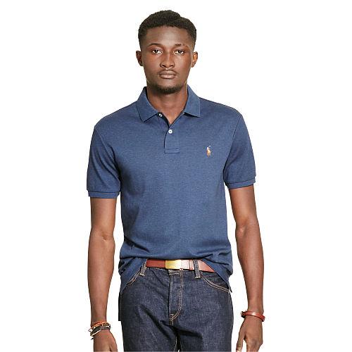Polo Ralph Lauren Custom-fit Pima Cotton Polo Midnight Blue Heather