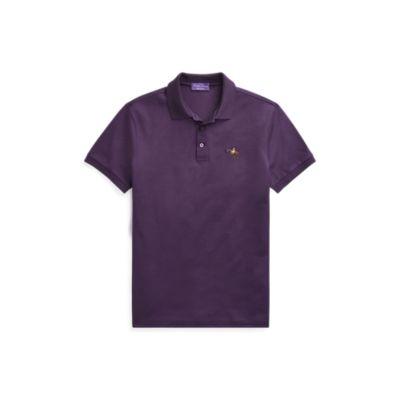 Ralph Lauren Custom Fit Piqu Polo Shirt Falmouth Purple