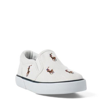 Ralph Lauren Bal Harbour Slip-on Sneaker White Heavy Canvas
