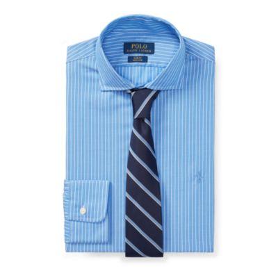 Ralph Lauren Slim Fit Easy Care Dress Shirt 1916 Blue/white