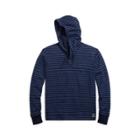 Ralph Lauren Cotton-blend Henley Hoodie Navy Hthr/derby Blue Hth