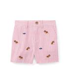 Ralph Lauren Stretch Seersucker Short White/pink 18m