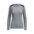 Ralph Lauren Zip-shoulder Crewneck Top Cityscape Grey Heather