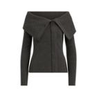 Ralph Lauren Cashmere-wool Fold-over Jacket Charcoal Melange
