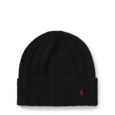 Ralph Lauren Wide-rib Cashmere-wool Cap Polo Black