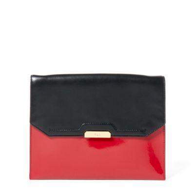 Ralph Lauren Leather Amery Shoulder Bag Red/black