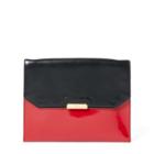 Ralph Lauren Leather Amery Shoulder Bag Red/black
