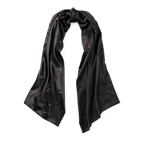 Ralph Lauren Lauren Laia Embroidered Satin Scarf