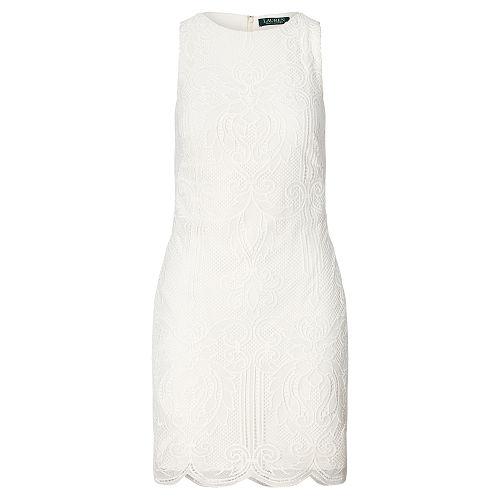 Ralph Lauren Lauren Lace Sleeveless Dress White