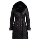 Ralph Lauren Faux Fur-trim Quilted Jacket Black