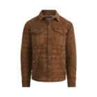 Ralph Lauren Suede Down Shirt Jacket Country Brown