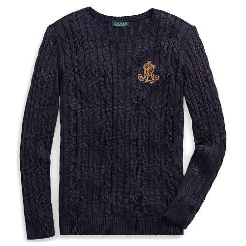 Ralph Lauren Lauren Petite Bullion-patch Cable Sweater