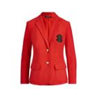 Ralph Lauren Crest Cotton Piqu Blazer Tomato Red
