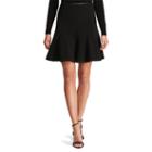 Polo Ralph Lauren Leather-trim Flared Skirt Black