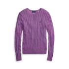 Ralph Lauren Cable-knit Cotton Sweater Purple