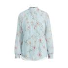 Ralph Lauren Print Georgette Top Blue Multi