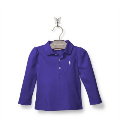 Ralph Lauren Cotton Long-sleeve Polo Shirt Purple 3m