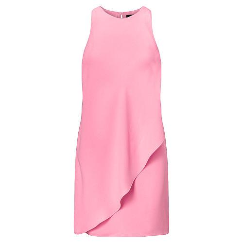 Ralph Lauren Lauren Front-overlay Crepe Dress Peace Rose