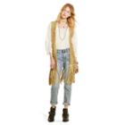 Ralph Lauren Denim & Supply Laser-cut Suede Vest Natural