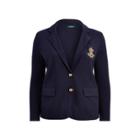 Ralph Lauren Bullion Patch Knit Blazer Rl Navy