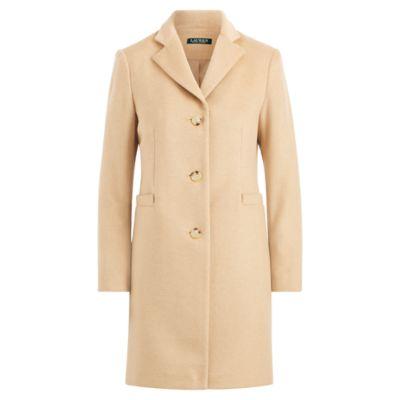 Ralph Lauren Wool-blend 3-button Coat Camel