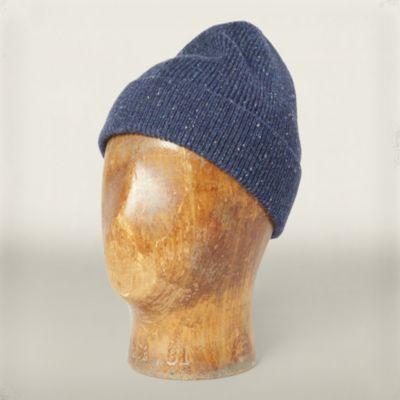 Ralph Lauren Ribbed Cashmere Watch Cap Blue