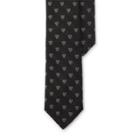 Ralph Lauren Linen-silk Narrow Club Tie Black/white