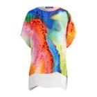 Ralph Lauren Sequined Silk Georgette Top Multi