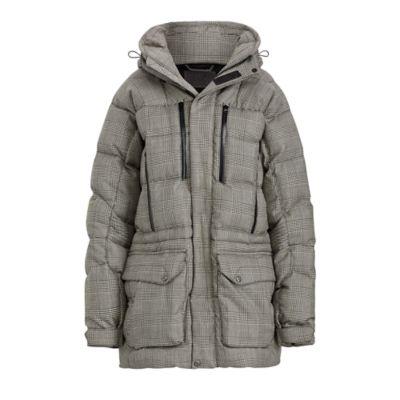 Ralph Lauren Expedition Glen Plaid Parka Black/antique Cream