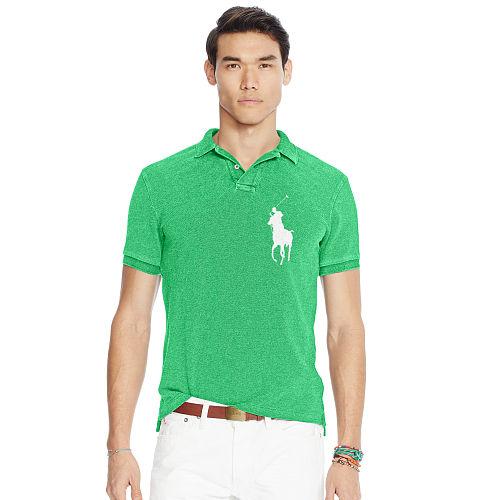 Polo Ralph Lauren Slim Fit Cotton Mesh Polo Pale Kelly