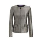 Ralph Lauren Lorraine Glen Plaid Jacket Black/cream