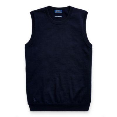 Ralph Lauren Merino Wool Sleeveless Sweater Navy