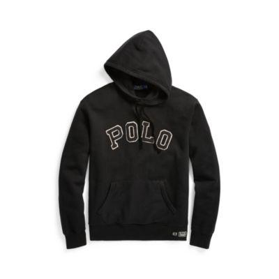 Ralph Lauren Cotton-blend-fleece Hoodie Polo Black
