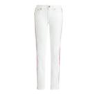 Ralph Lauren 400 Striped Skinny Jean Rinsed White