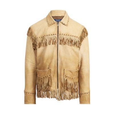 Ralph Lauren Fringe Deerskin Jacket Camel