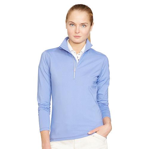 Ralph Lauren Rlx Herringbone Half-zip Pullover Dover Blue