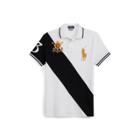 Ralph Lauren Custom Fit Mesh Polo Shirt White/polo Black