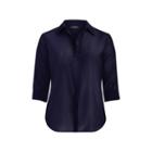 Ralph Lauren Cotton-silk Button-down Shirt Rl Navy