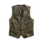 Ralph Lauren Herringbone Tweed Vest Olive