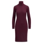 Ralph Lauren Cotton Turtleneck Dress Red Sangria
