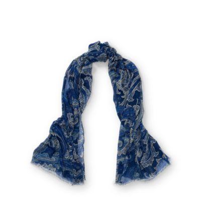 Ralph Lauren Fara Paisley-print Scarf Navy