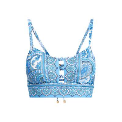 Ralph Lauren Paisley Bikini Top Blue