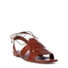 Ralph Lauren Jaida Vachetta Leather Sandal Brown