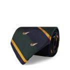 Ralph Lauren Striped Silk Twill Narrow Tie Navy/green/gold