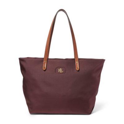 Ralph Lauren Nylon Bainbridge Tote Claret