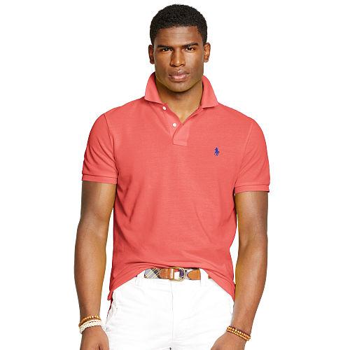 Polo Ralph Lauren Custom-fit Mesh Polo Shirt Starboard Red
