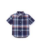 Ralph Lauren Plaid Stretch Cotton Shirt Navy Multi 12m